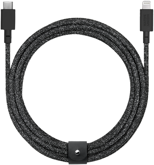 Native Union Belt Cable XL Cosmos Black USB-C to Lightning Cable - Black